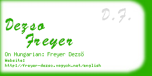 dezso freyer business card